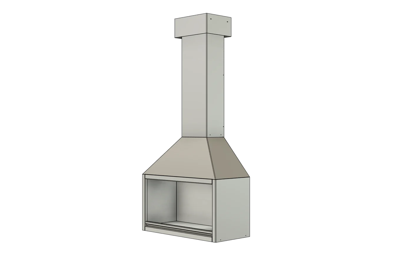 Firebox and flue product rendering